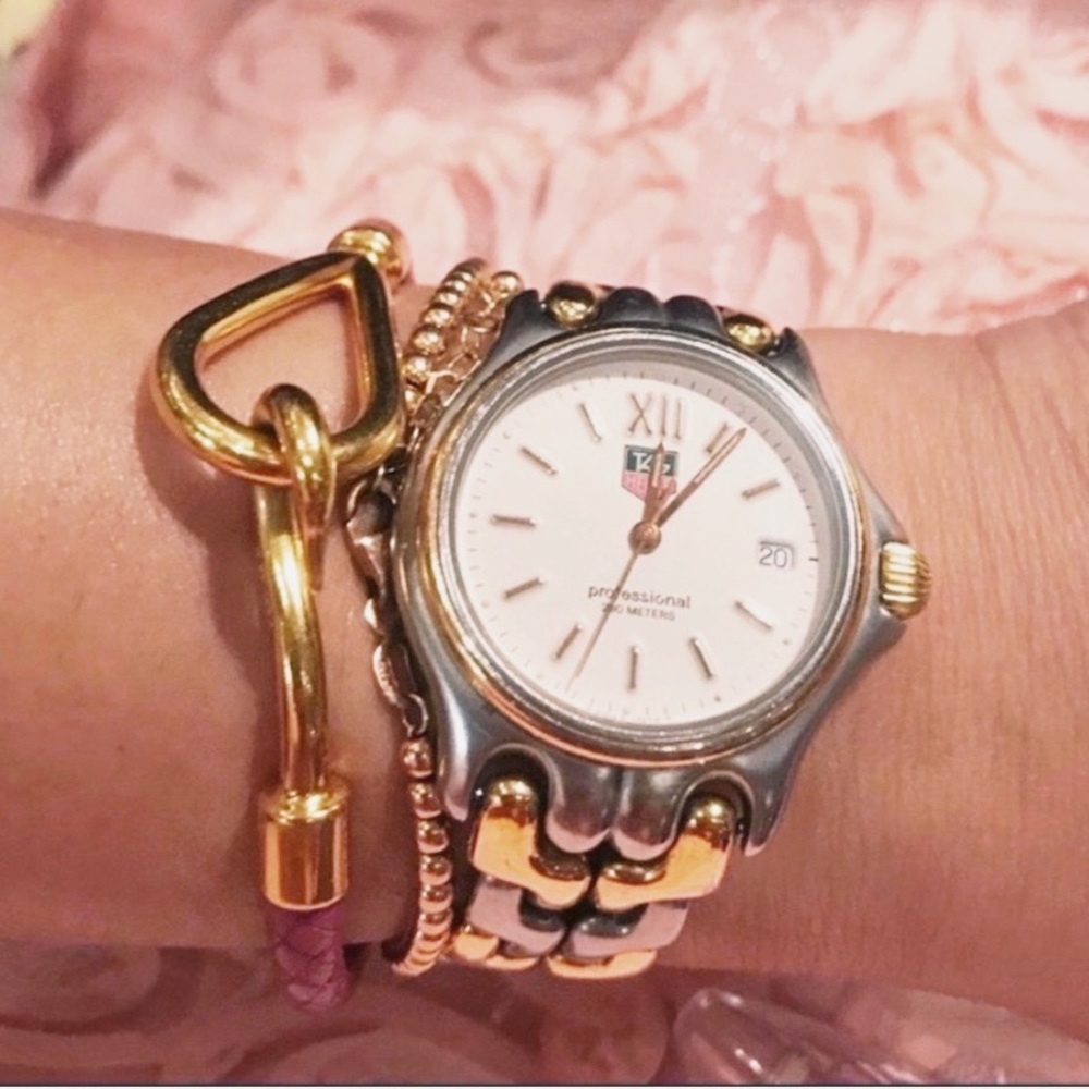Authentic TAG Heuer Silver & Gold Swiss Made S05.013 S.S Womens Watch - Picture 10 of 11